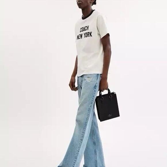 NWT Coach MEN'S Dylan Tote CT910 Pebbled Leather/Gunmetal/Black - Picture 6 of 8